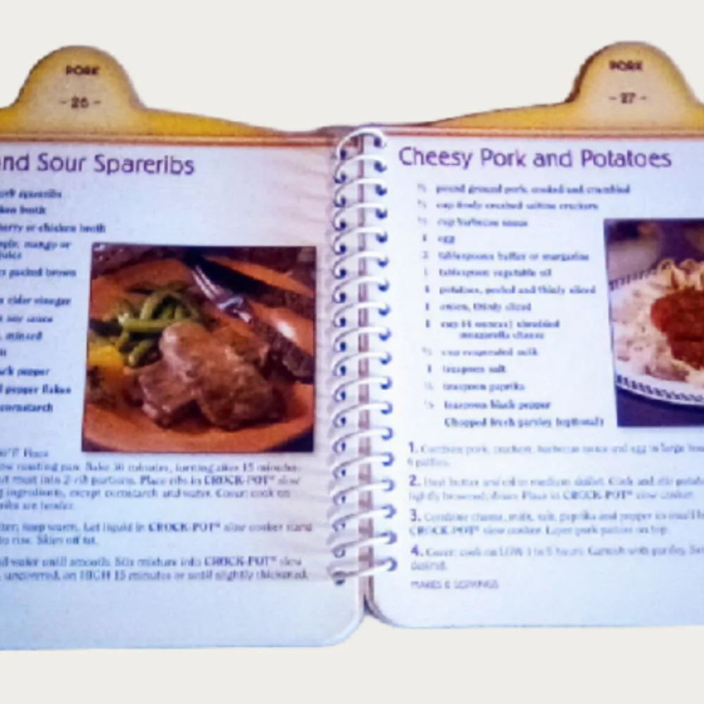 Crock Pot Slow Cooker Recipes Cookbook Spiral